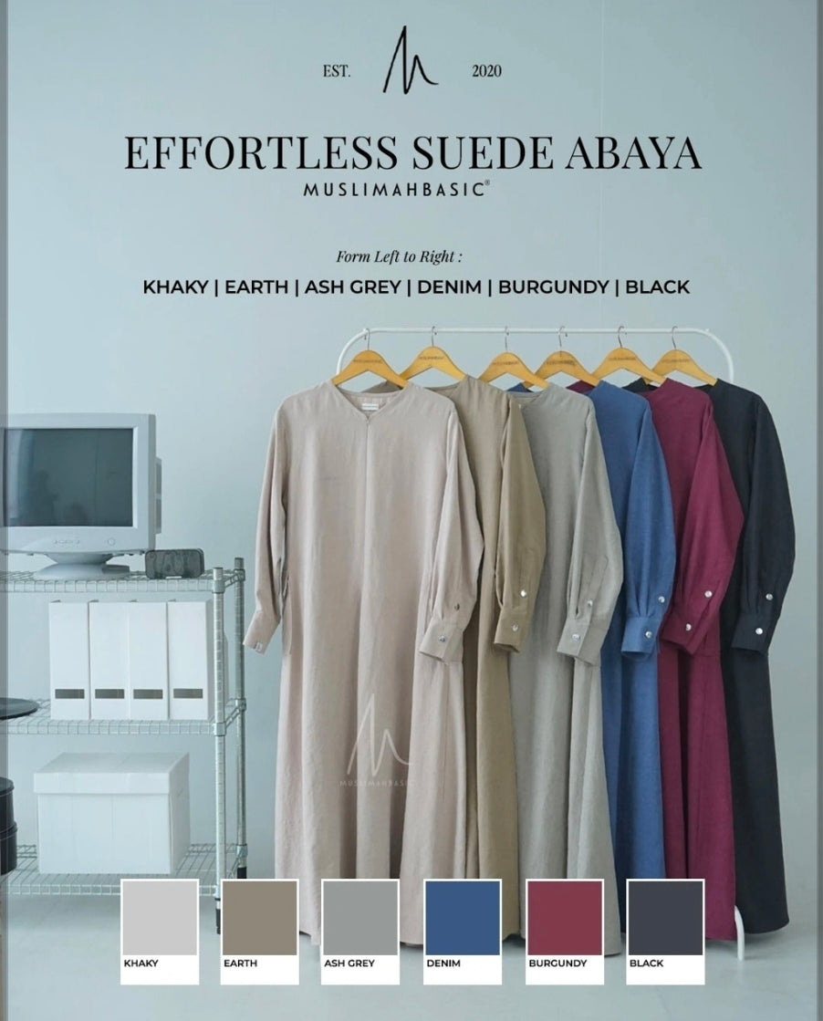 Effortless Suede Abaya | Ready Stock