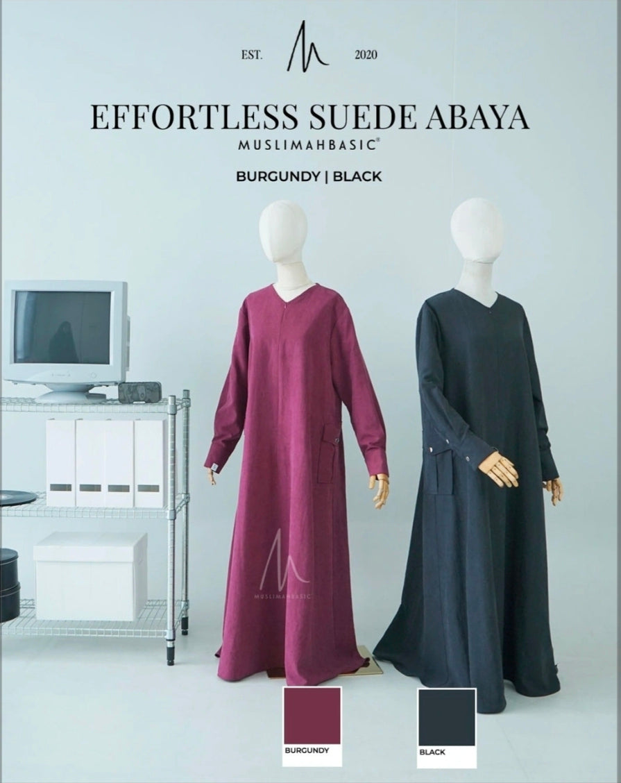 Effortless Suede Abaya | Ready Stock