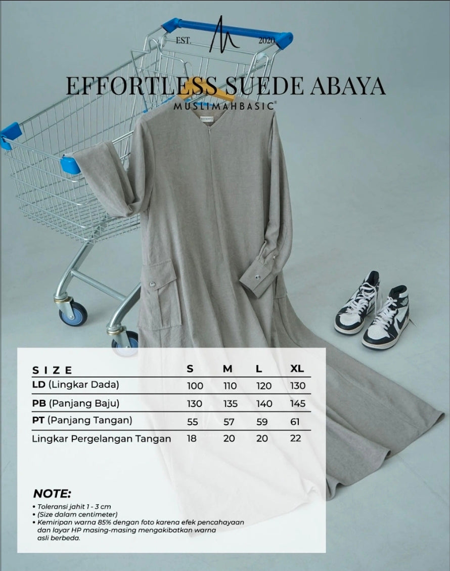 Effortless Suede Abaya | Ready Stock