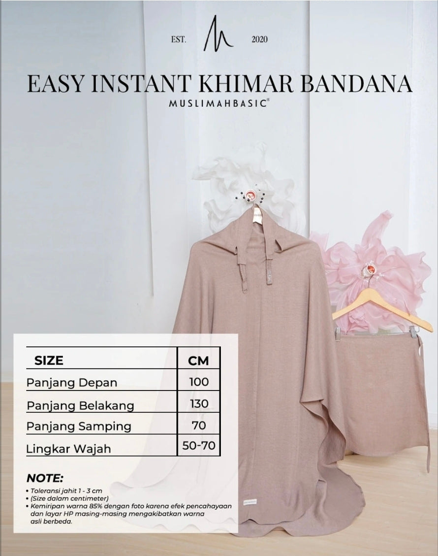 Easy Instant Khimar Bandana
